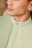 Baju Melayu Luxury Bespoke Fit - Baby Mint