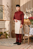 Baju Melayu Luxury Bespoke Fit - Dark Burgundy