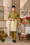 Baju Melayu Luxury Bespoke Fit - Green Olive