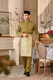 Baju Melayu Luxury Bespoke Fit - Green Olive