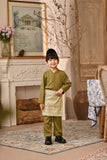 Baju Melayu Kids Luxury Bespoke Fit - Green Olive