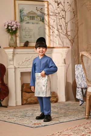 Baju Melayu Kids Luxury Bespoke Fit - River Blue