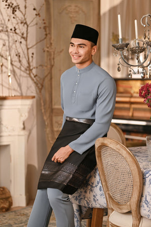 Baju Melayu Majestic Bespoke Fit - Ashley Blue