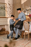 Baju Melayu Kids Majestic Bespoke Fit - Ashley Blue