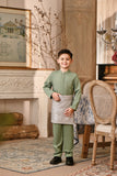 Baju Melayu Kids Luxury Bespoke Fit - Basil