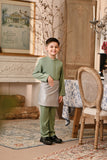 Baju Melayu Kids Luxury Bespoke Fit - Basil