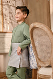 Baju Melayu Kids Luxury Bespoke Fit - Basil