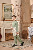 Baju Melayu Kids Luxury Bespoke Fit - Basil