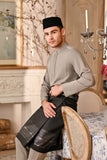 Baju Melayu Luxury Bespoke Fit - Elephant Grey