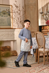 Baju Melayu Kids Luxury Bespoke Fit - Tempest Blue