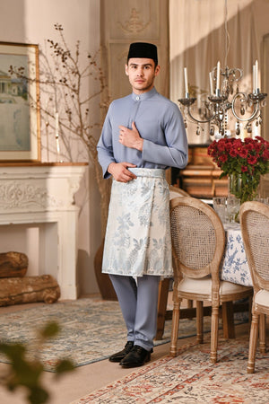 Baju Melayu Luxury Bespoke Fit - Tempest Blue