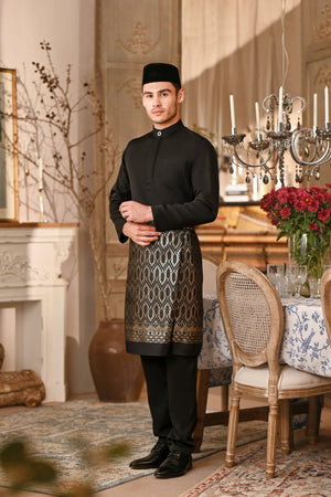 Baju Melayu Luxury Bespoke Fit - Black