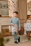 Baju Melayu Kids Majestic Bespoke Fit - Mineral Blue