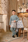 Baju Melayu Kids Majestic Bespoke Fit - Mineral Blue