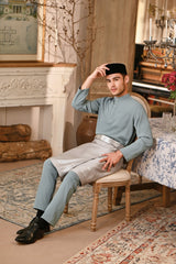 Baju Melayu Majestic Bespoke Fit - Mineral Blue