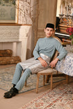 Baju Melayu Majestic Bespoke Fit - Mineral Blue