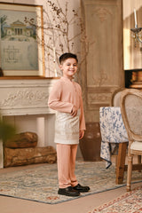 Baju Melayu Kids Majestic Bespoke Fit - Coral Buff