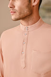 Baju Melayu Majestic Bespoke Fit - Coral Buff