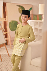 Baju Melayu Kids Teluk Belanga Deluxe Smart Fit - Oasis