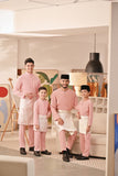 Baju Melayu Kids Teluk Belanga Deluxe Smart Fit - Blush Pink