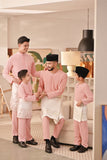 Baju Melayu Kids Teluk Belanga Deluxe Smart Fit - Blush Pink