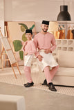 Baju Melayu Teluk Belanga Deluxe Smart Fit - Blush Pink