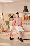 Baju Melayu Kids Teluk Belanga Deluxe Smart Fit - Blush Pink