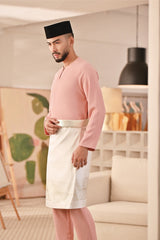 Baju Melayu Teluk Belanga Deluxe Smart Fit - Blush Pink