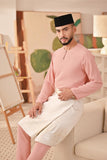 Baju Melayu Teluk Belanga Deluxe Smart Fit - Blush Pink