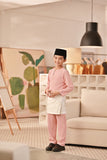 Baju Melayu Kids Teluk Belanga Deluxe Smart Fit - Blush Pink