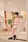 Baju Melayu Kids Teluk Belanga Deluxe Smart Fit - Blush Pink