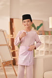 Baju Melayu Kids Teluk Belanga Deluxe Smart Fit - Pale Lilac