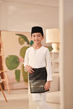 Baju Melayu Kids Teluk Belanga Deluxe Smart Fit - Off White