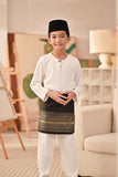 Baju Melayu Kids Teluk Belanga Deluxe Smart Fit - Off White