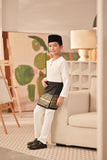 Baju Melayu Kids Teluk Belanga Deluxe Smart Fit - Off White