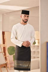 Baju Melayu Teluk Belanga Deluxe Smart Fit - Off White