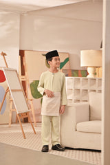 Baju Melayu Kids Teluk Belanga Deluxe Smart Fit - Aloe Wash