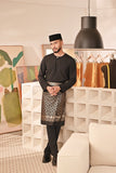 Baju Melayu Teluk Belanga Deluxe Smart Fit - Black