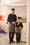 Baju Melayu Kids Teluk Belanga Deluxe Smart Fit - Black