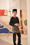 Baju Melayu Kids Teluk Belanga Deluxe Smart Fit - Black