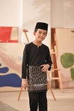 Baju Melayu Kids Teluk Belanga Deluxe Smart Fit - Black