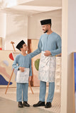 Baju Melayu Kids Teluk Belanga Deluxe Smart Fit - Storm Blue