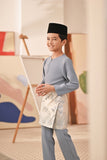 Baju Melayu Kids Teluk Belanga Deluxe Smart Fit - Ashley Blue