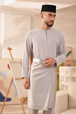 Baju Melayu Teluk Belanga Deluxe Smart Fit - Silver