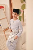 Baju Melayu Kids Teluk Belanga Deluxe Smart Fit - Silver