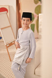 Baju Melayu Kids Teluk Belanga Deluxe Smart Fit - Silver