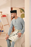 Baju Melayu Teluk Belanga Deluxe Smart Fit - Mineral Blue