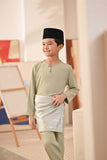 Baju Melayu Kids Teluk Belanga Deluxe Smart Fit - Desert Sage