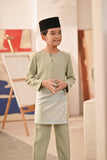 Baju Melayu Kids Teluk Belanga Deluxe Smart Fit - Desert Sage