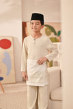 Baju Melayu Kids Teluk Belanga Deluxe Smart Fit - Sandshell